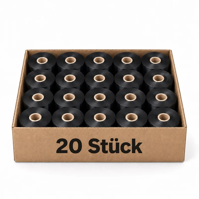 Thermotransfer Wachsfarbband 20 Rollen 55mm x 600m K:25,4mm AW