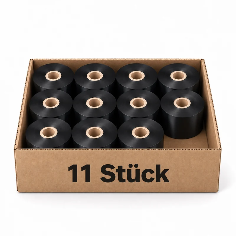 Thermotransfer Wachsfarbband 11 Rollen 80mm x 800m K:25,4mm AW