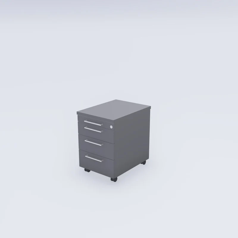 Rollcontainer MOVE abschließbar – mit Rollen oder Sockel | Made in Germany