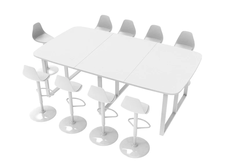 Meetingtisch / Hochtisch & 9x Bar Chair | Classic Line L4