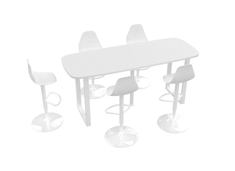 Meetingtisch / Hochtisch & 5x Bar Chair | Classic Line L3 & L4