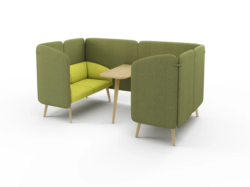 CLOUD Highback Sofa Lounge Cube M mit Tisch für 4 Personen