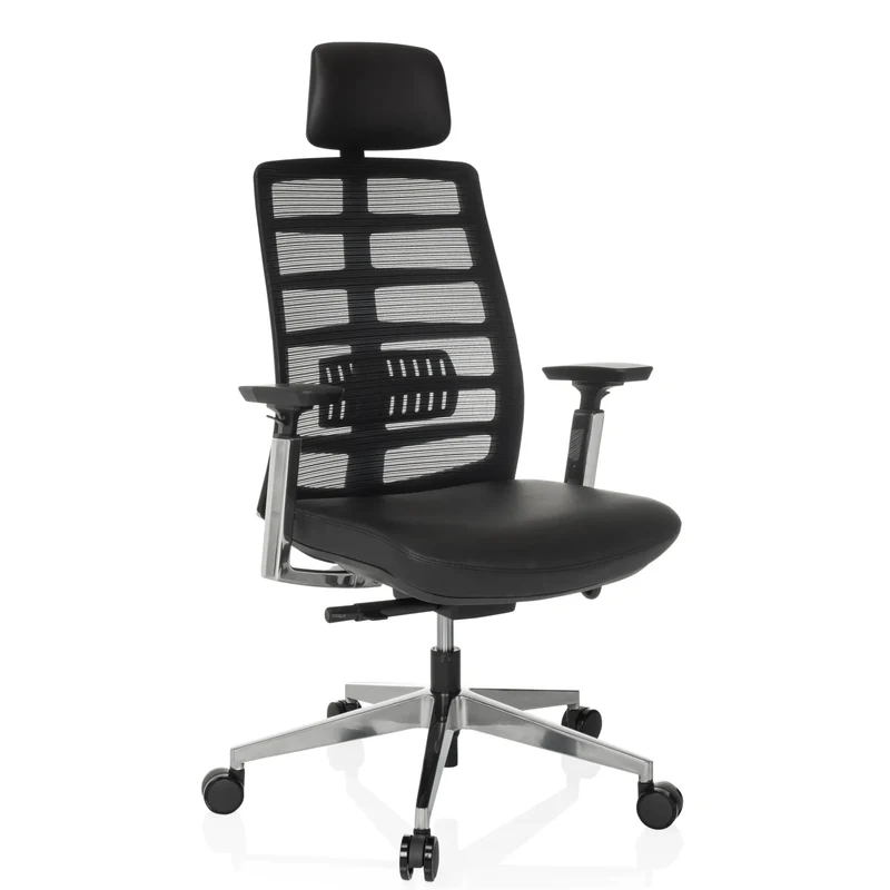 SPINIO ELITE L | Leder/Netz - High End Bürostuhl