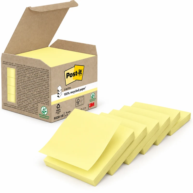 Post-it Haftnotizen Sticky Z-Notes gelb 6 Blöcke je 100 Blatt