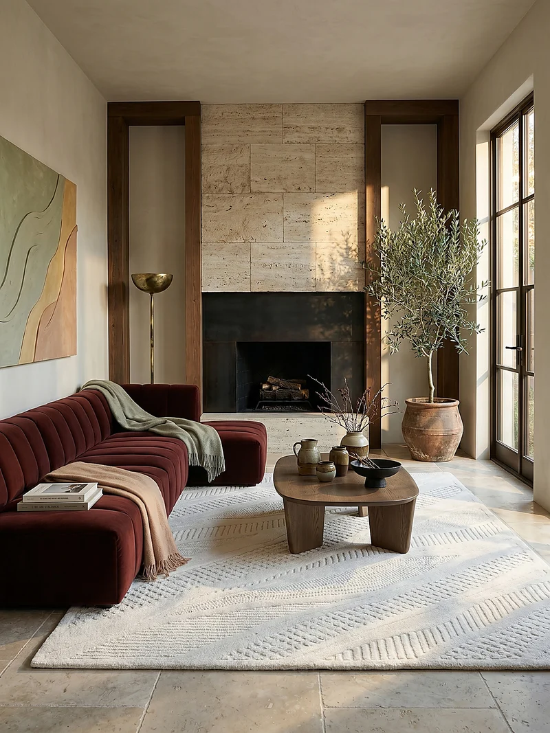Wollteppich Abstract-Relief · 91 % Wolle · 14 mm Mittelflor