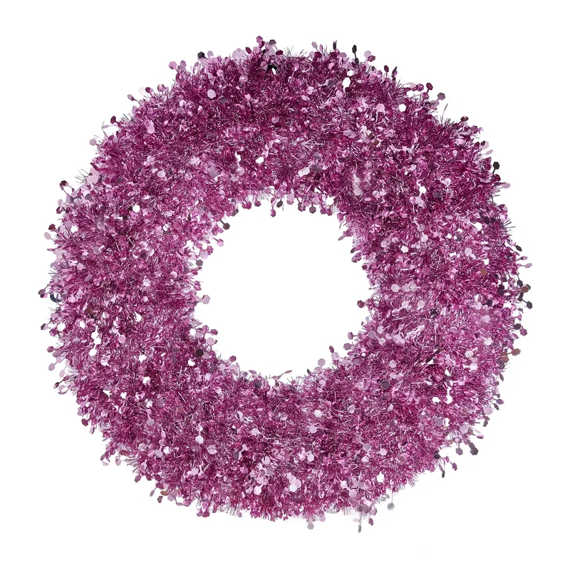 PINK TINSEL Kranz Lametta