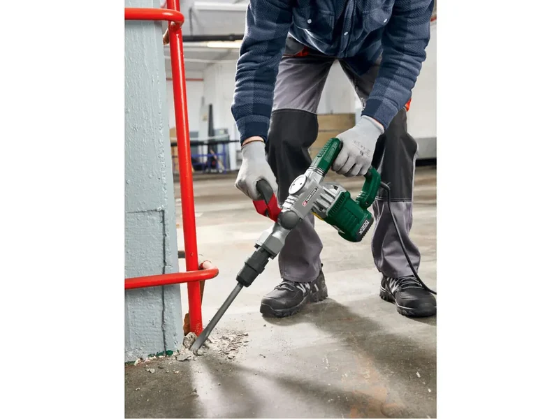 PARKSIDE® Abbruchhammer PAH 1300 B2 – 1300W SDS-Max Meißelhammer mit 15 Joule Schlagkraft – inkl. Koffer, Spitz- & Flachmeißel – Profi Abbruchwerkzeug für Beton, Mauerwerk & Gestein