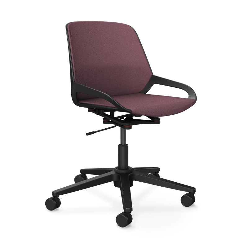 Aeris Numo Task Gestellfarbe schwarz Sitzbezug hellviolett meliert