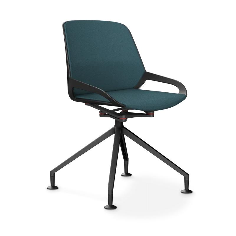 Aeris Numo Comfort Fußkreuz Gleiter Sitzbezug blau meliert