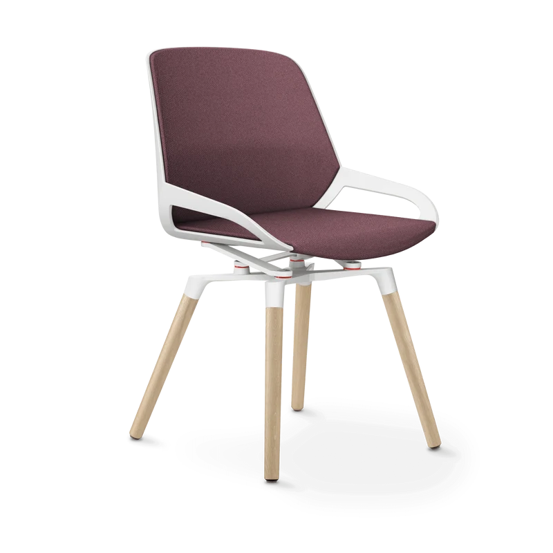 Aeris Numo Comfort Holzbeine Eiche Sitzbezug hellviolett meliert