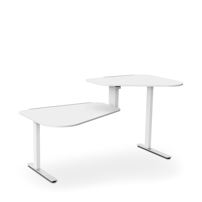 Aeris Active Office Desk, weiß, Stehtisch rechts