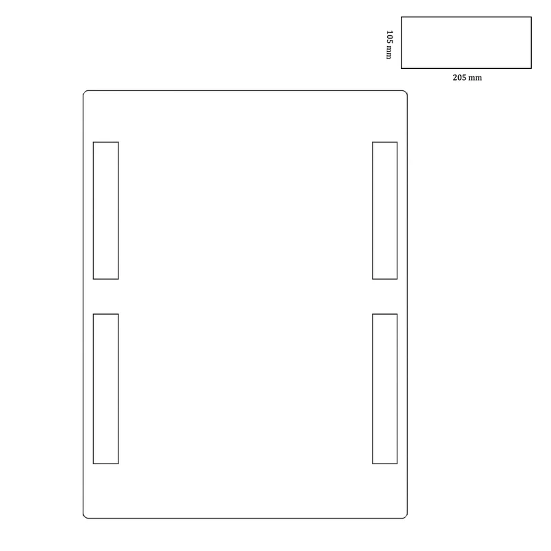 Versandlabel Laser Bogen 105 x 205 / 10 Verpackungseinheiten