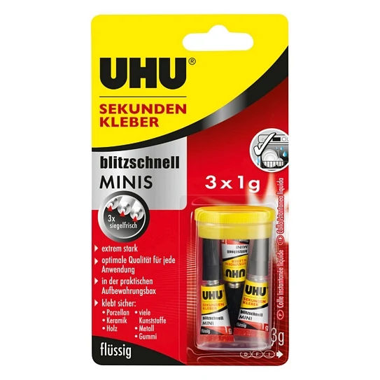 UHU Sekundenkleber Minis - wasserfest