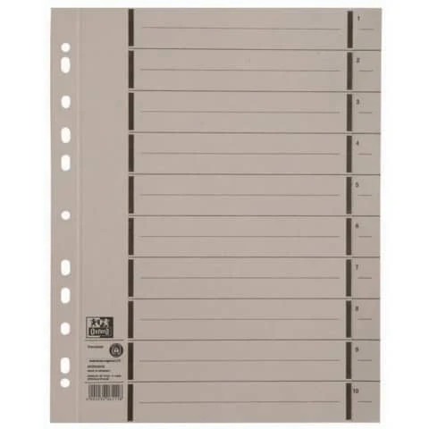OXFORD Trennblatt Karton 250g/m² - 10 Taben