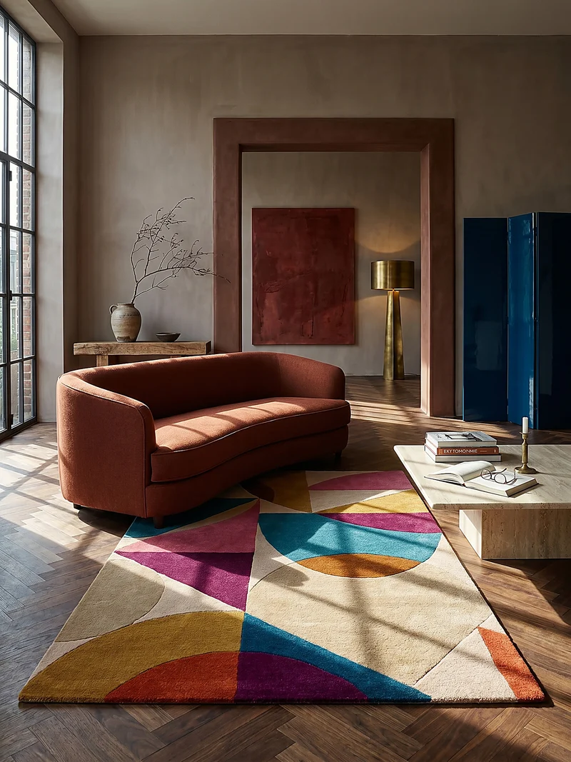 Wollteppich Abstrakt, Wohnzimmer
