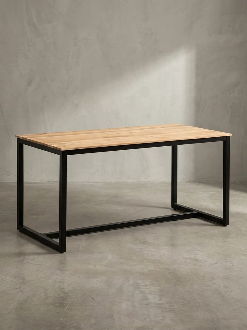 Esstisch Massivholz Metall Rechteckig Loft-Stil