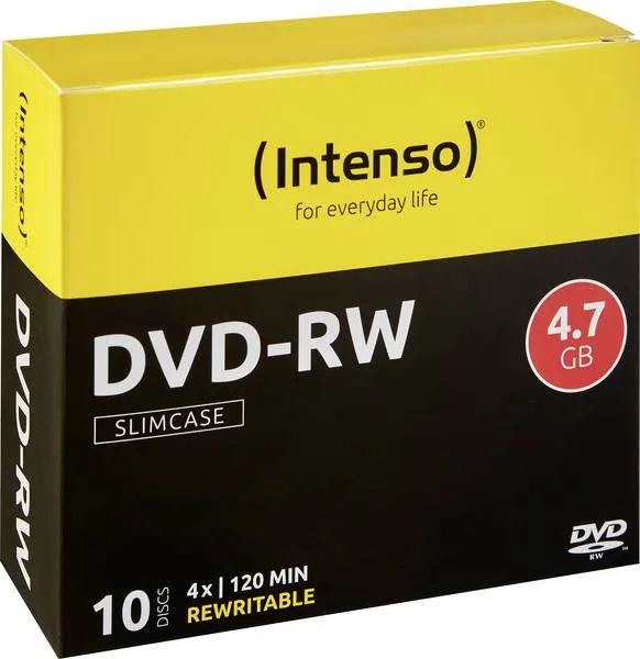 INTENSO DVD-RW 4,7GB / 4x - wiederbeschreibbar