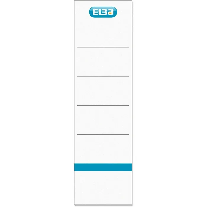 ELBA Einsteck-Rückenschilder weiß - 10 Stück für 8 cm Rückenbreite