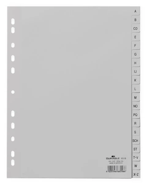 DURABLE Register DIN A4 Vollformat - 20-teilig A-Z