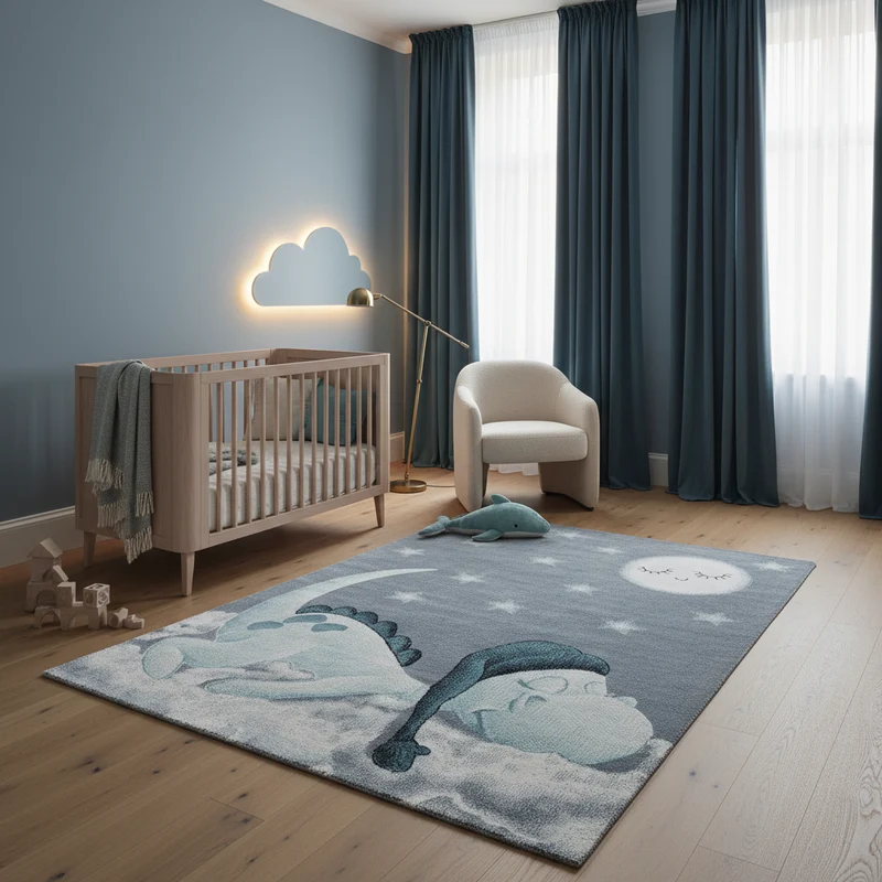 Kinderteppich Dinosaurier – Waschbar & Strapazierfähig für Kinderzimmer