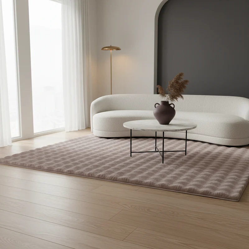 Hochflor-Teppich Einfarbig – Waschbar & Weich | Maschinenwaschbar bei 30°C