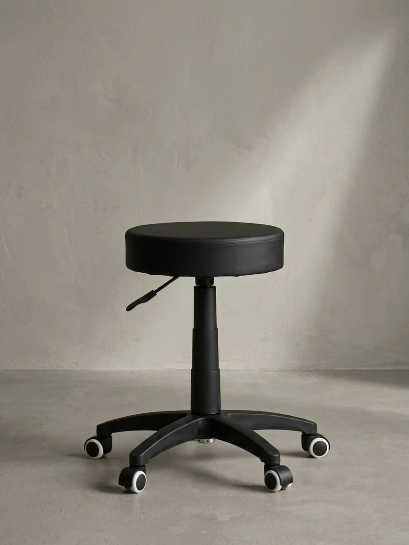 Arbeitshocker Lederoptik 360° drehbar, höhenverstellbar, stabil