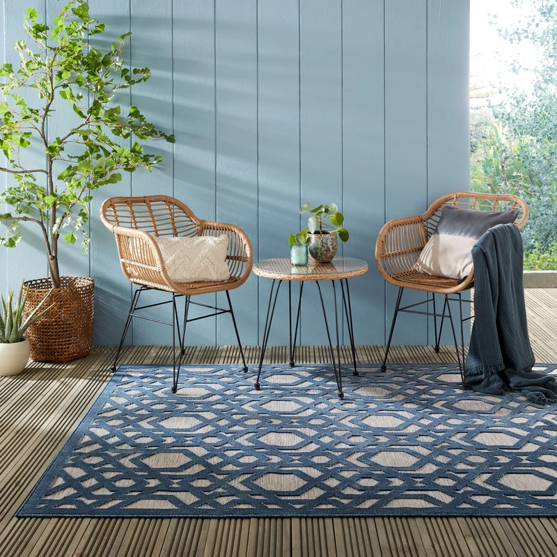 Outdoor-Teppich Marokkanisches-Mosaik, winterfest LIAM
