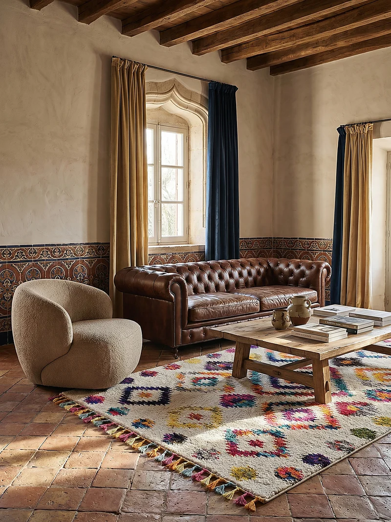 Hochflor-Teppich Berber-Farbakzente · 100 % Polypropylen · 20 mm