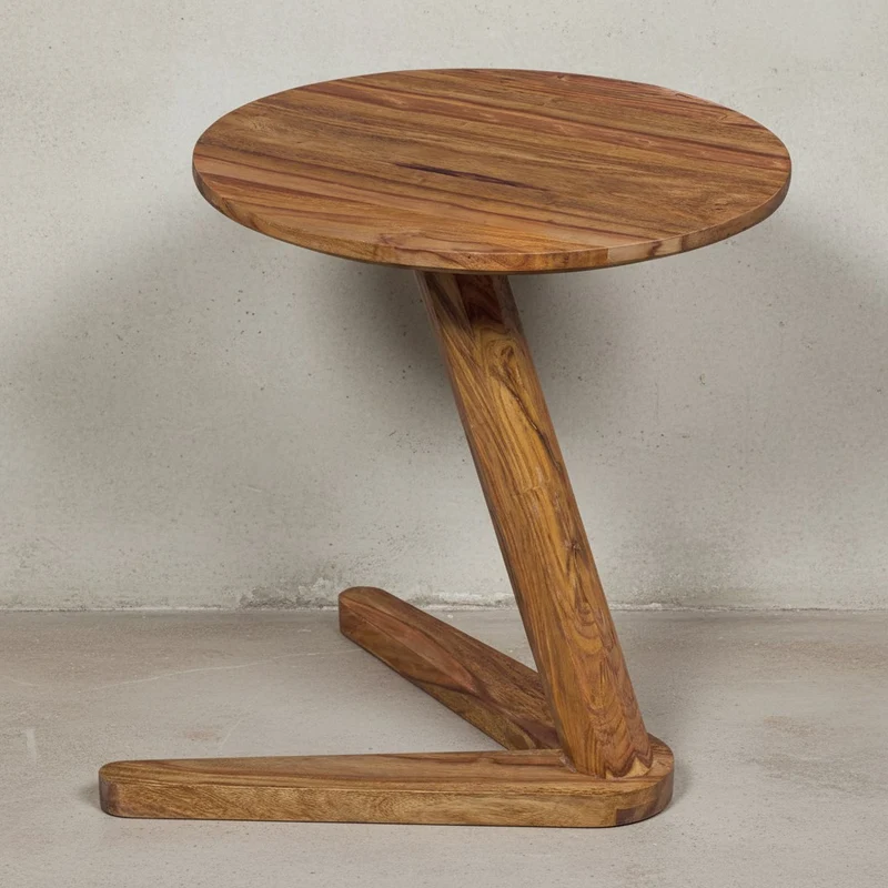 Beistelltisch – Rund Massivholz 50 cm Höhe