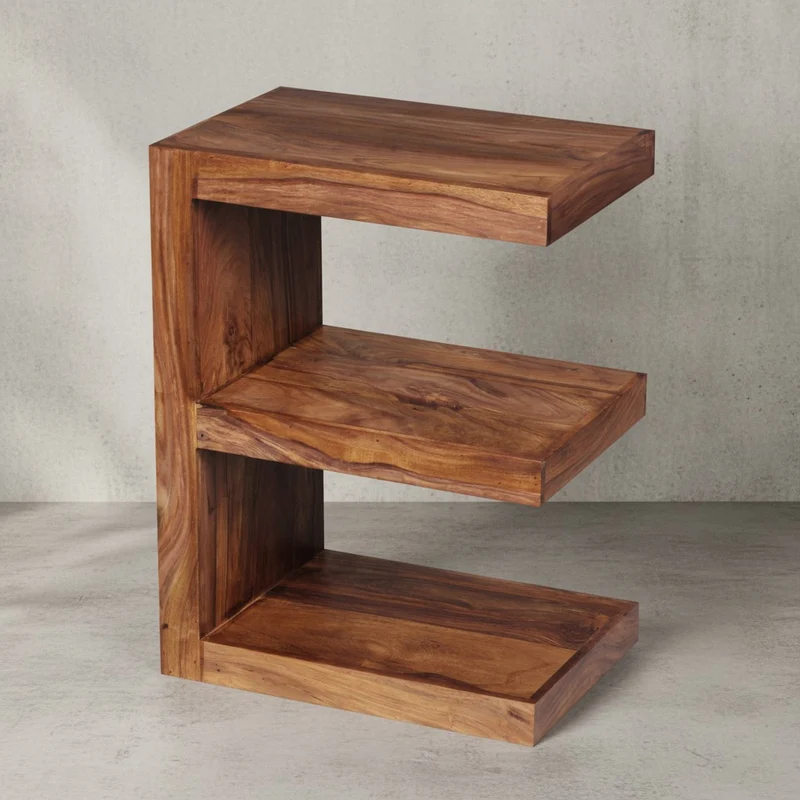 Beistelltisch Massivholz E-Konstruktion Cubeform Handgefertigt