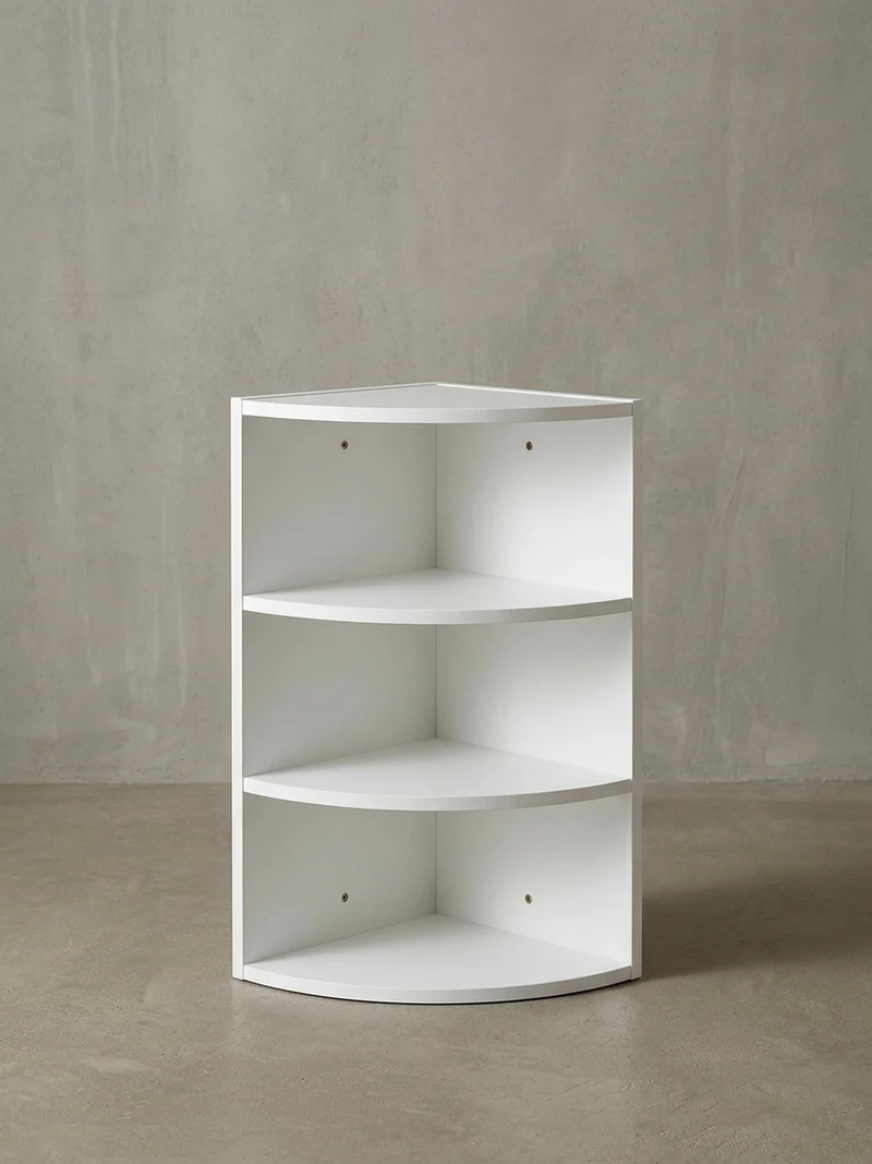 Eckregal MDF Runder Front Modern