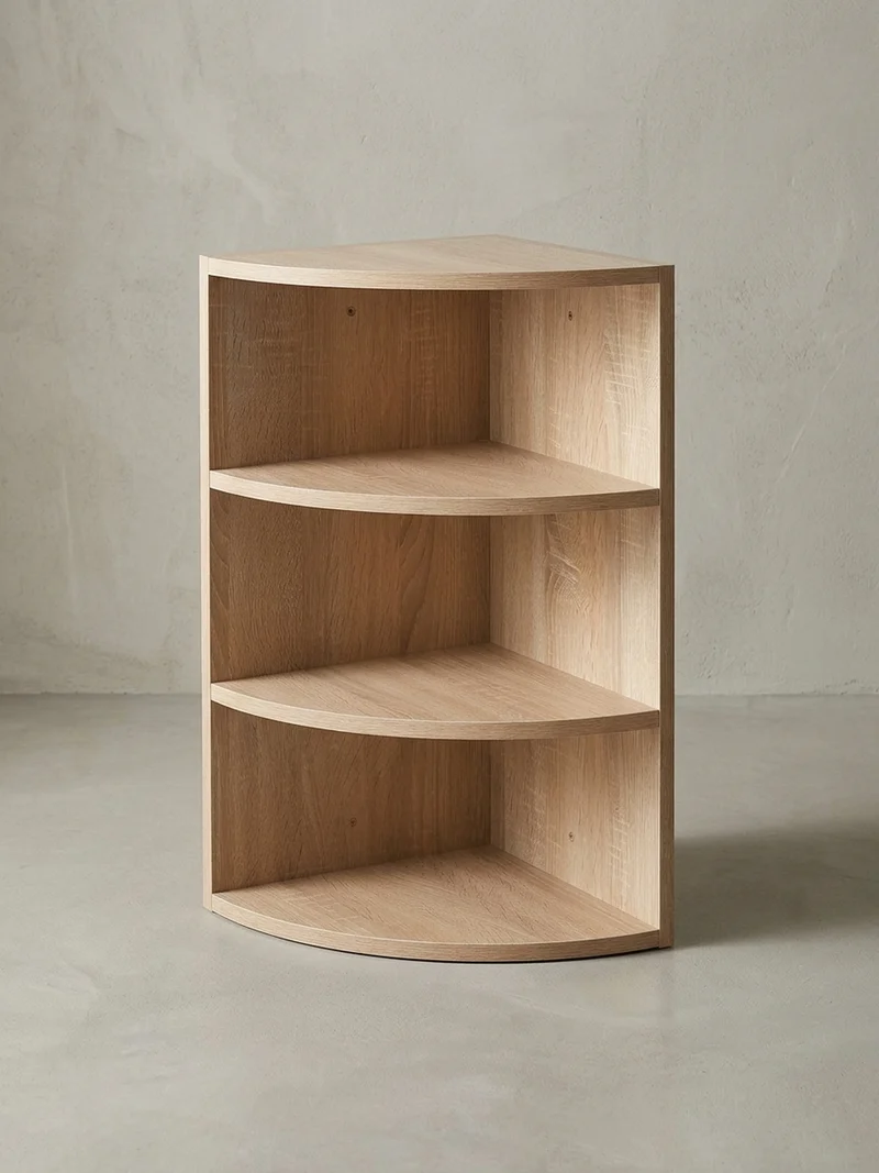 Eckregal MDF Runder Front Modern