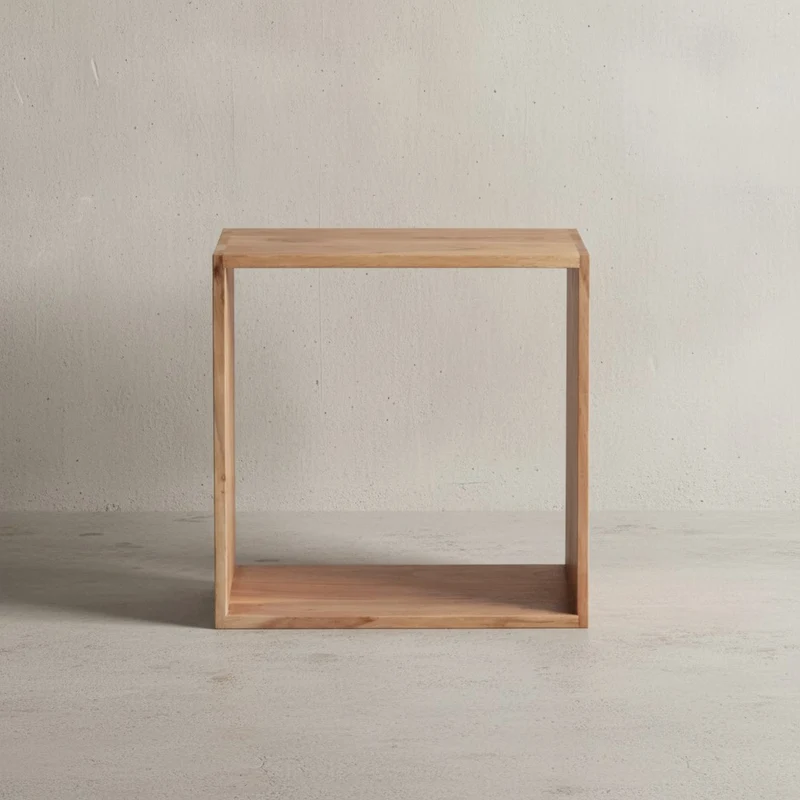Beistelltisch Massivholz Regalform Cube