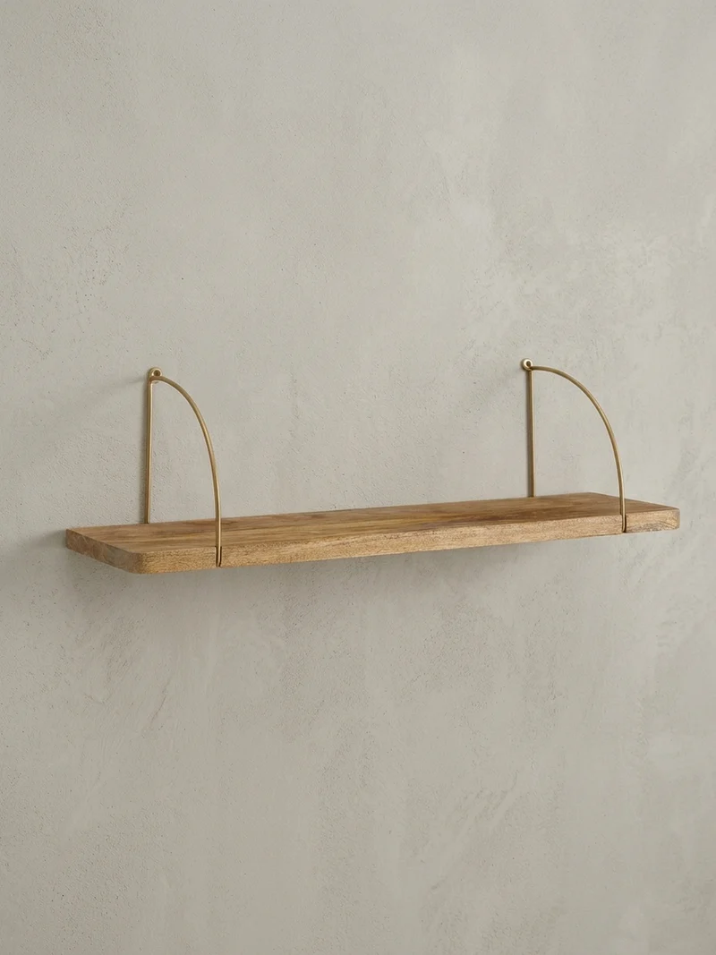 Wandregal Mango Massivholz Eisen Industrial