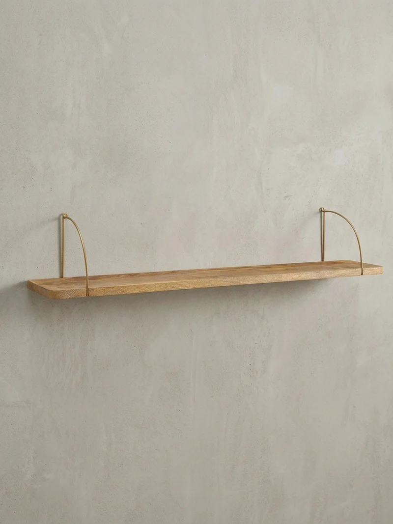 Wandregal Mango Massivholz Eisen Industrial