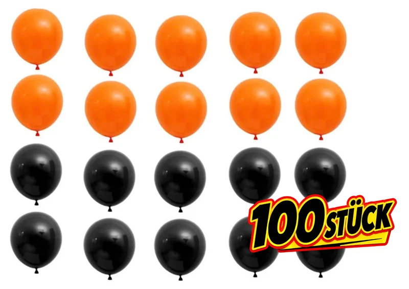 Halloween Luftballons Schwarz Orange Party Deko Ballons Girlande Set Auswahl
