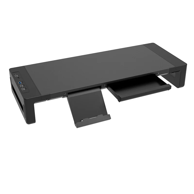 Monitorständer mit Schublade – Höhenverstellbarer & faltbarer Desktop Riser