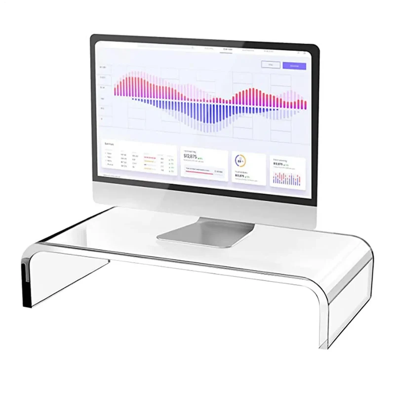 Acryl Monitorständer für Schreibtisch – Desktop Riser & Organizer