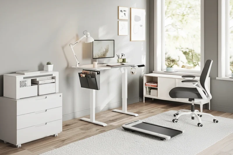 SONGMICS Elektrischer Schreibtisch höhenverstellbar – 60×120 cm mit Memory-Funktion