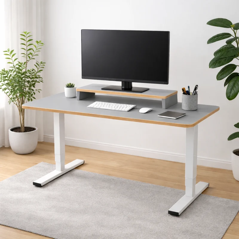 Monitorständer grau