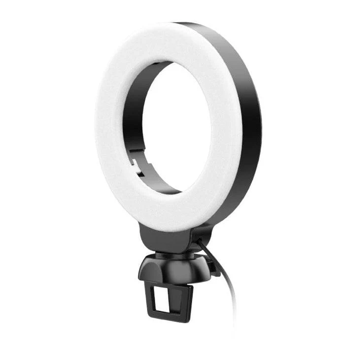 Kompaktes Mini LED Video Ringlicht mit Clip