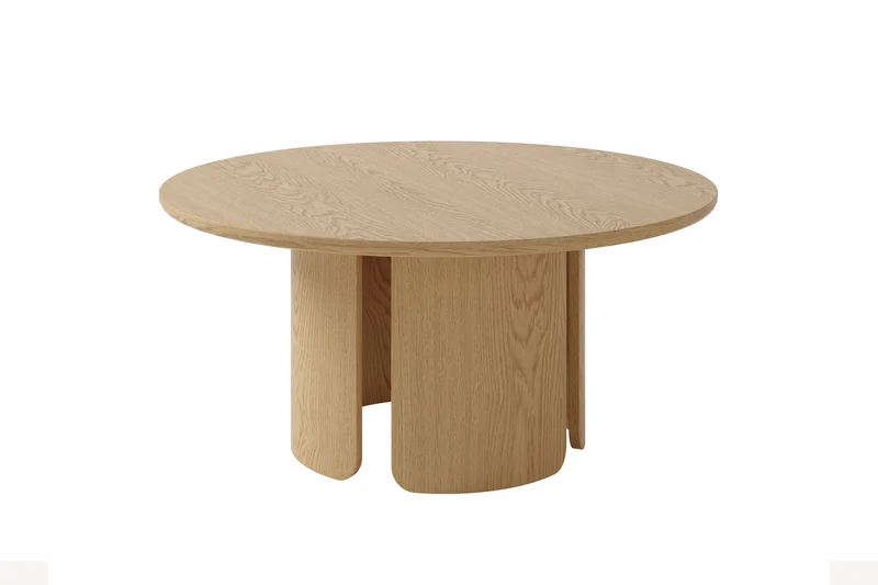 Couchtisch MOLDE 01, Echtholzfurnier Eichefarbig Bianco, Eichefarbig Tobacco oder seidengrau