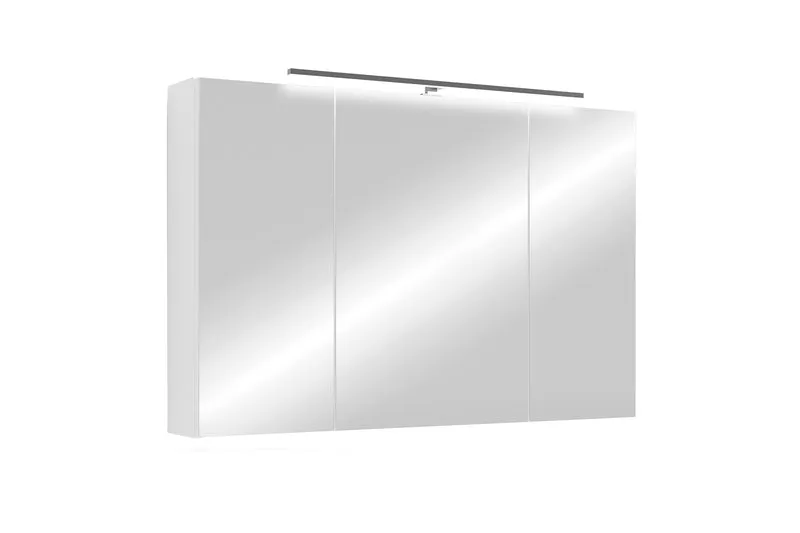 Spiegelschrank SPREE / Korpus matt weiß oder anthrazit mit Spiegeltüren / Hängeschrank mit Soft-Close-Funktion / Inklusive LED-Beleuchtung / Badschrank mit Stecker- und Schalterdose / B 90, H 60, T 20 cm