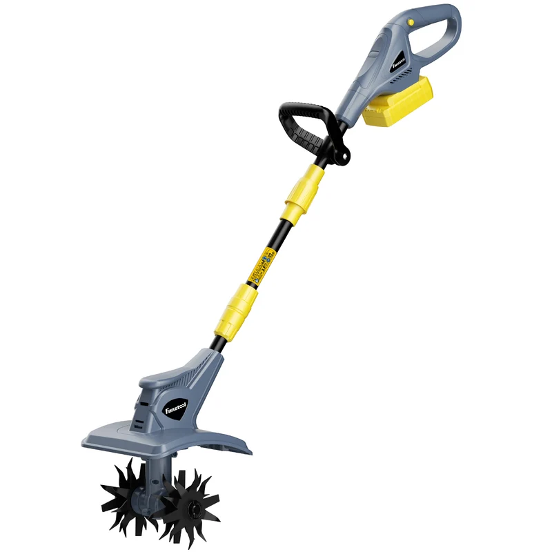 FANZTOOL Akku-Motorhacke mit 20V/4.0Ah Akku, 23cm Arbeitsbreite,16 cm Arbeitstiefe, Akku Gartenfräse mit 4 Robuste Hackmesser, Bodenhacke für klein Beet & Garten