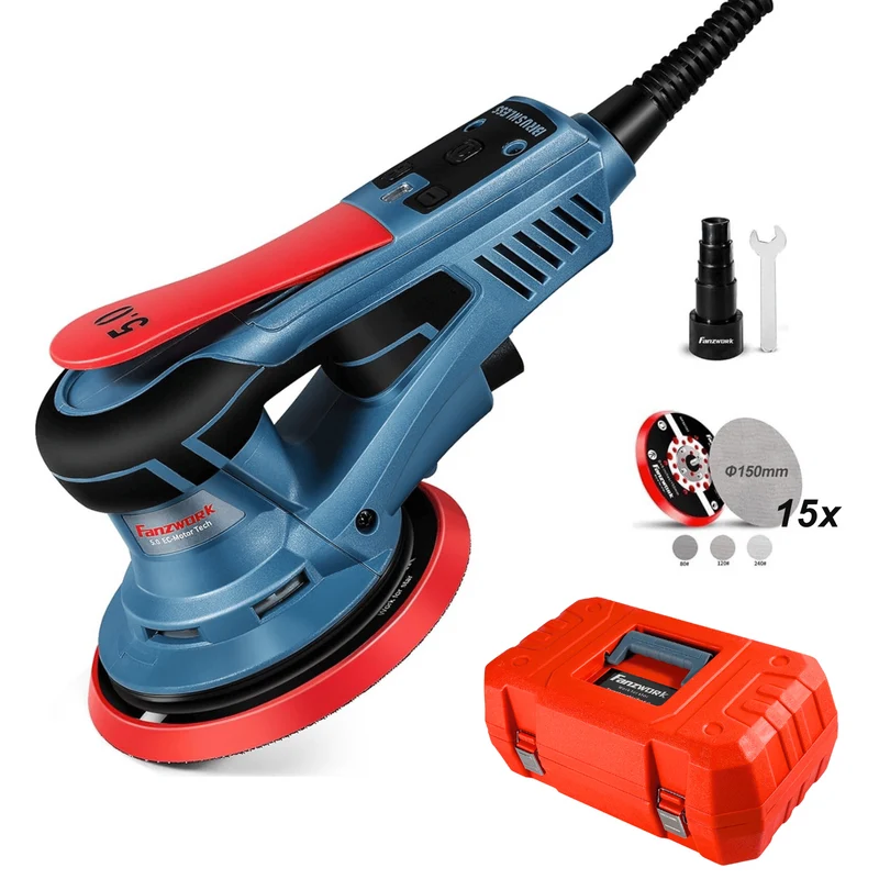 Bürstenloser Exzenterschleifer 150mm mit Tragkoffer FZ-EZ150A