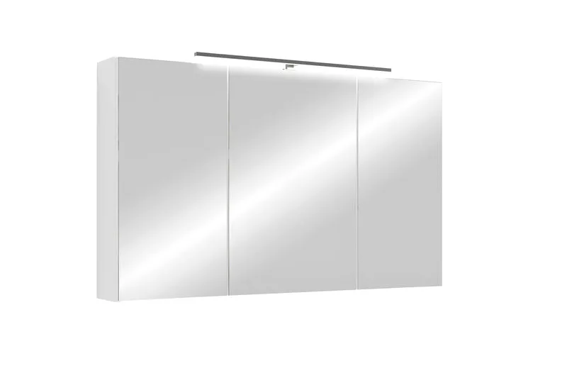 Spiegelschrank SPREE / Korpus matt weiß oder anthrazit mit Spiegeltüren / Hängeschrank mit Soft-Close-Funktion / Inklusive LED-Beleuchtung / Badschrank mit Stecker- und Schalterdose / B 100, H 60, T 20 cm