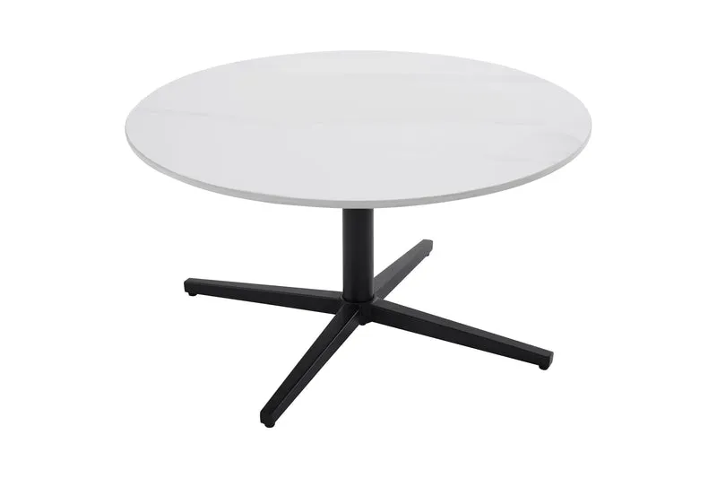 Couchtisch CUP / Tischplatte in weiß, Gestell in schwarz / Wohnzimmertisch, Sofatisch, Beistelltisch / Maße: B 70, H 36,5, T 70 cm