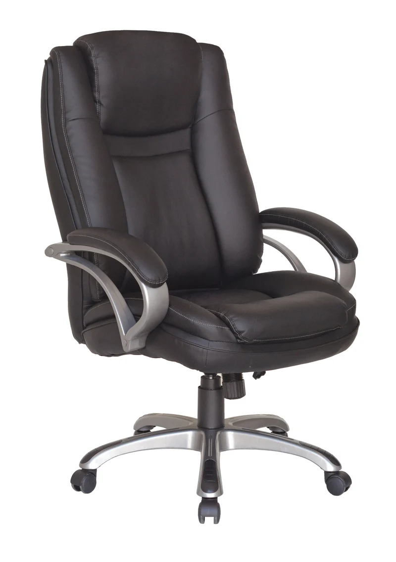 Chefsessel BRUNO-XXL/ bis 150 kg belastbar /Kunststoff anthrazit/ Wippmechanik mit Härtegradeinstellung/ Höhenverstellung/ Gebremste Sicherheitsrollen/ B 71,5 H 114-124 T 70,5 cm