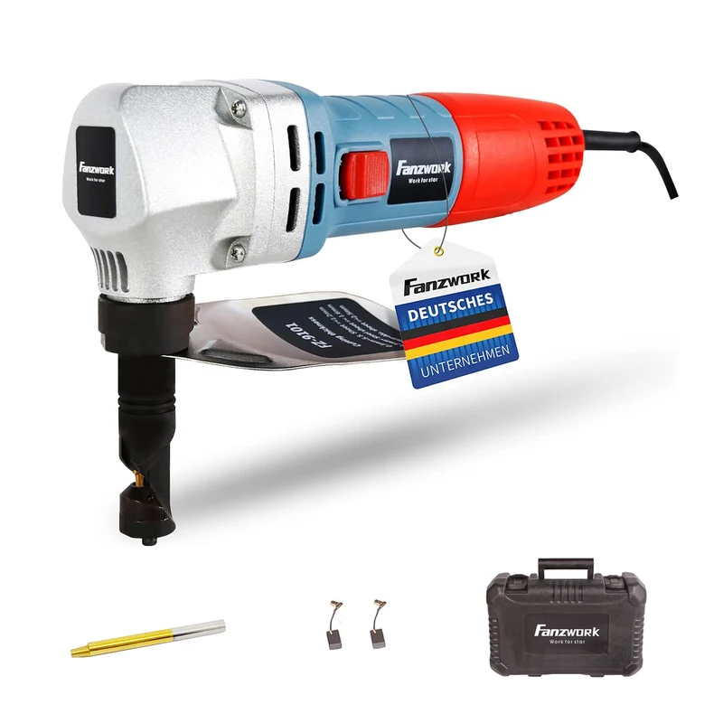 Neuwertig - FANZTOOL Knabber Blechknabber 600W (mit Kopfer und 2 x Stempel) FZ-9101