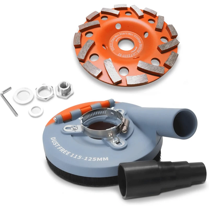 Gebraucht - #7 FANZTOOL Absaughaube für Winkelschleifer 125mm + Diamantschleiftopf Premium